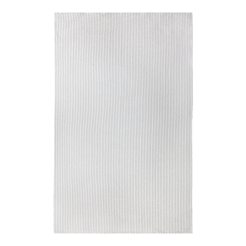 Waffle Textured 100% Cotton Bedspread Dusk Blue