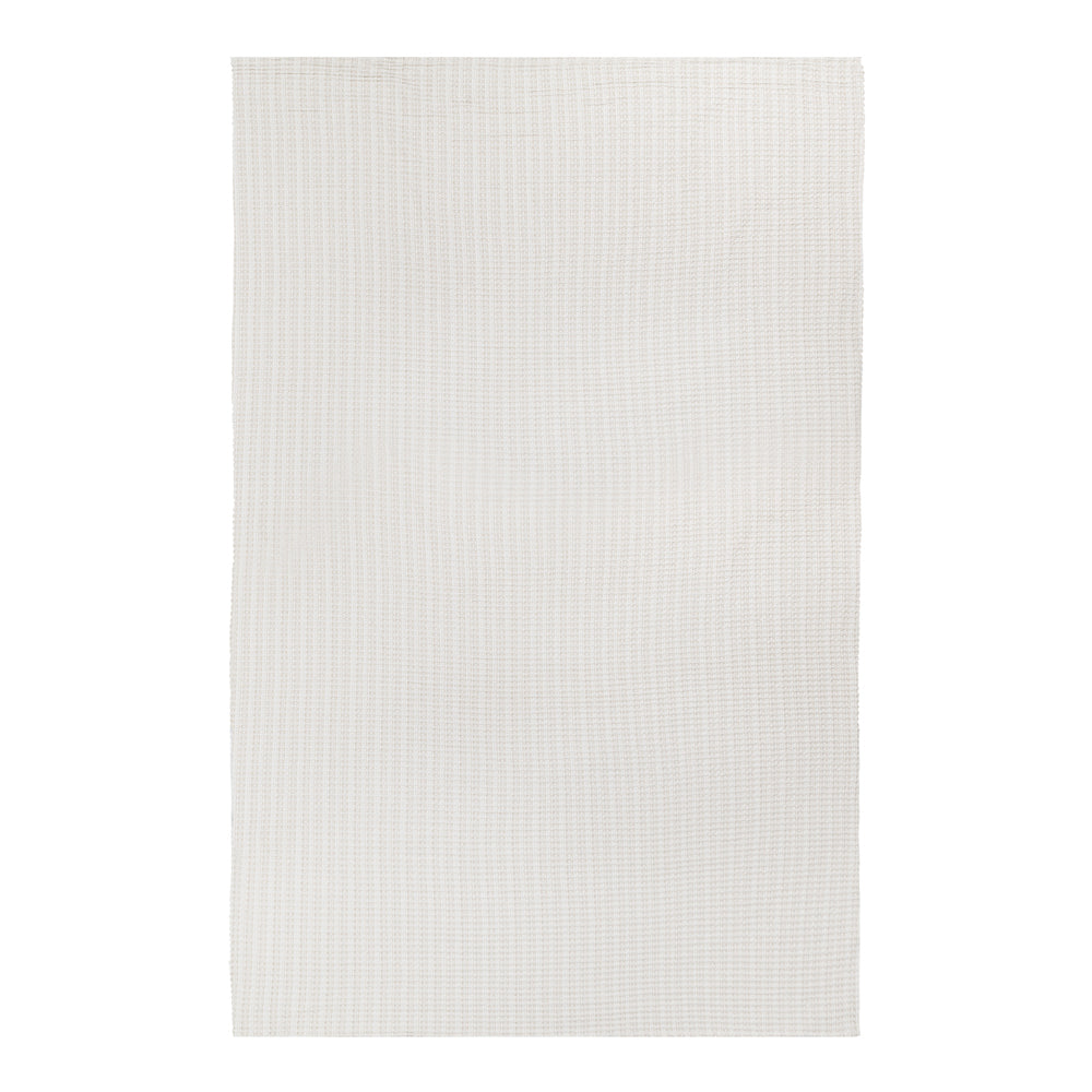 Waffle Textured 100% Cotton Bedspread Natural