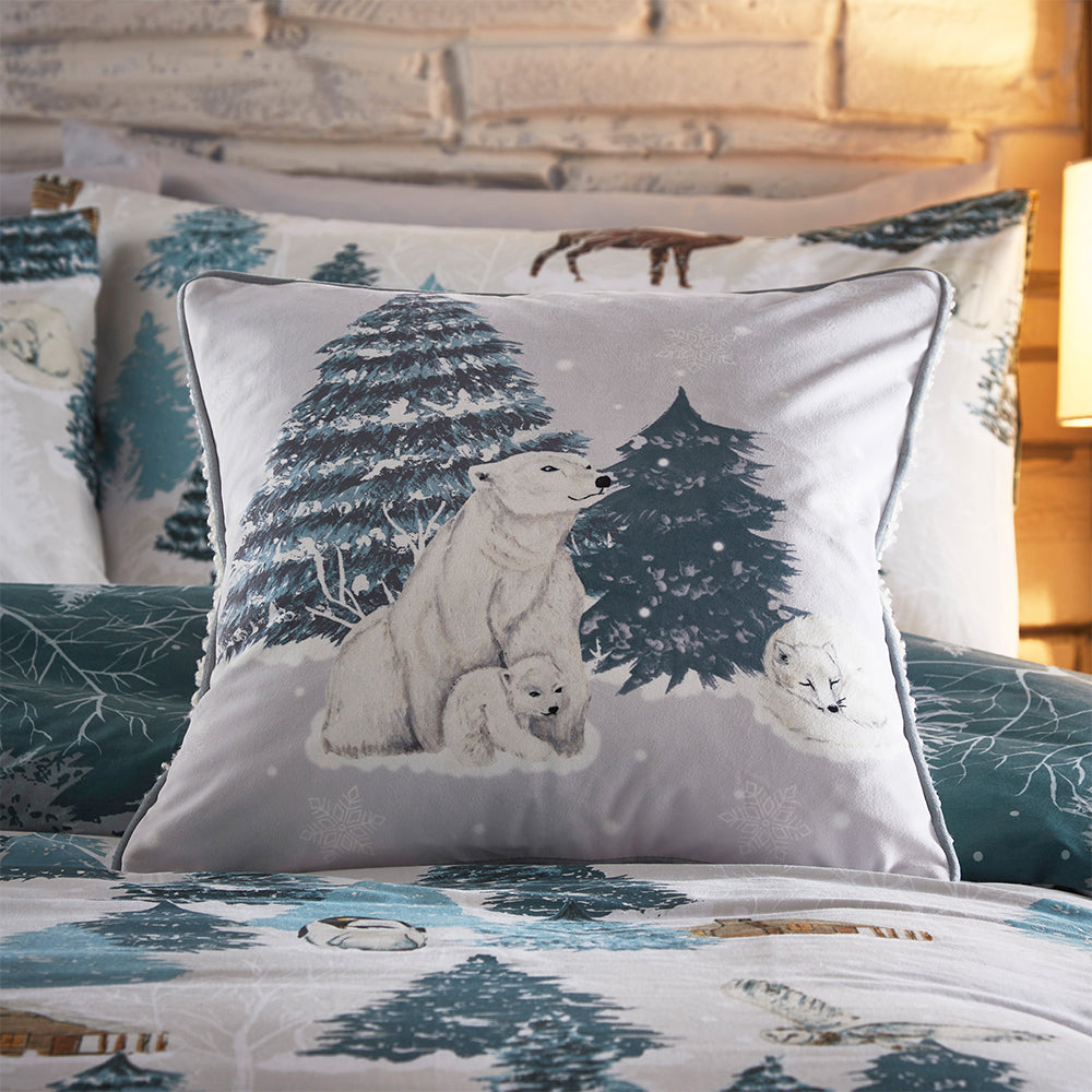 Arcticus Arctic Animal Duvet Cover Set Blue