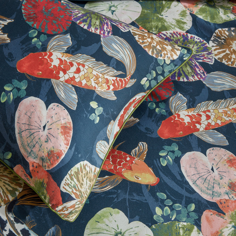 Koi Pond Reversible Pillowcase Pair Midnight